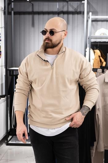 Jakarlı Şardonlu Rahat Kalıp Sweatshirt (K-SWTK7)