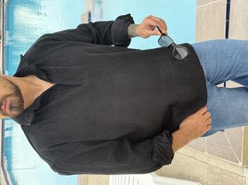 Kadife Polo Yaka Oversize Sweatshirt (SVTS46)