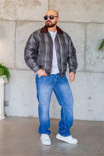 Kadife Yaka Detaylı Oversize Bomber Mont (MTS79)