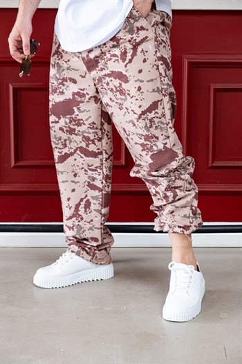 Kamuflaj Desen Keten Jogger Pantolon (JGÇ53)