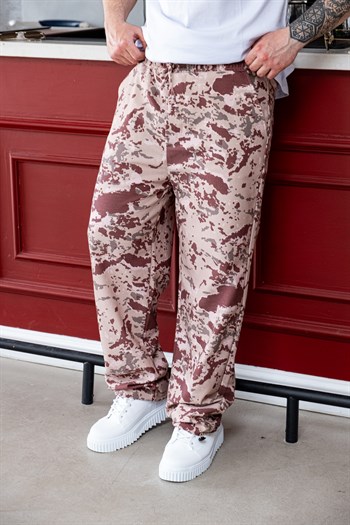 Kamuflaj Desen Keten Jogger Pantolon (JGÇ53)