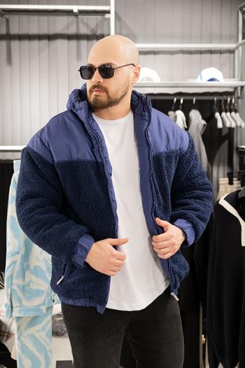 Kapüşonlu Dolumlu Peluş Mont (MOL07)