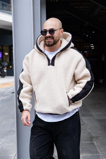 Kapüşonlu Oversize Peluş Sweatshirt (SVTK37)