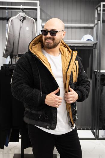 Kapüşonlu Peluş Mont (İGST09)