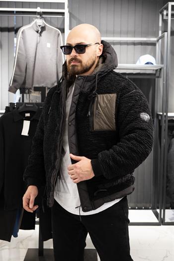 Kapüşonlu Peluş Mont (İGSY09)