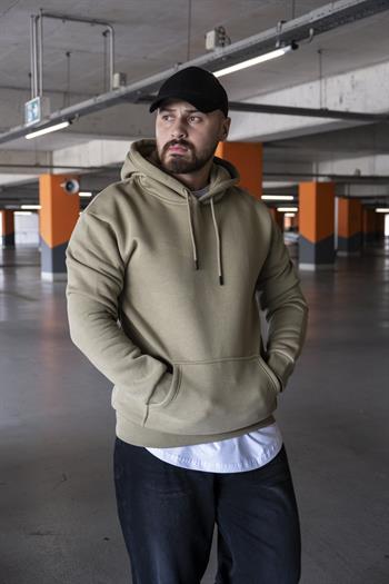 Kapüşonlu Şardonlu Oversize Sweatshirt (SVTY09)