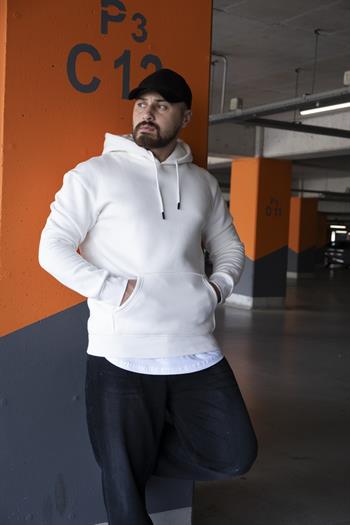Kapüşonlu Şardonlu Oversize Sweatshirt (SVTB09)