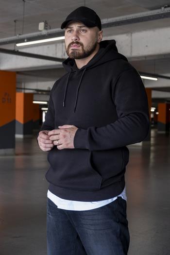 Kapüşonlu Şardonlu Oversize Sweatshirt (SVTS09)
