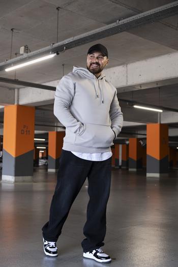 Kapüşonlu Şardonlu Oversize Sweatshirt (SVTG09)