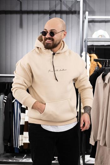Kapüşonlu Şardonlu Sweatshirt (K-SWTKK4)