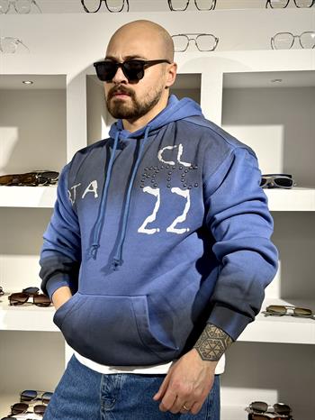 Kapüşonlu Üç İplik Kampanyalı Sweatshirt (SVTL76)