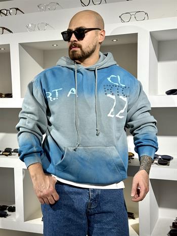Kapüşonlu Üç İplik Kampanyalı Sweatshirt (SVTM76)