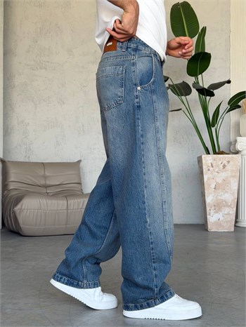 Kemer Aksesuar Detaylı Baggy Jean (KO59)
