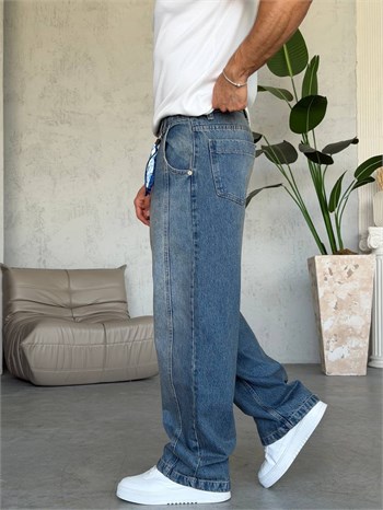 Kemer Aksesuar Detaylı Baggy Jean (KO59)