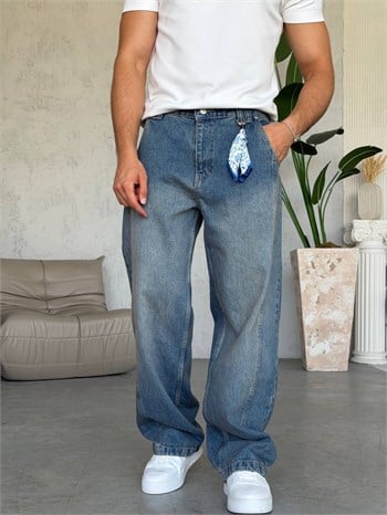 Kemer Aksesuar Detaylı Baggy Jean (KO59)
