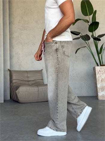 Kemer Aksesuar Detaylı Baggy Jean (KO64)