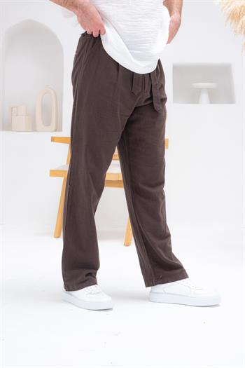 Kemer Detaylı Keten Baggy Pantolon (JGKA31)