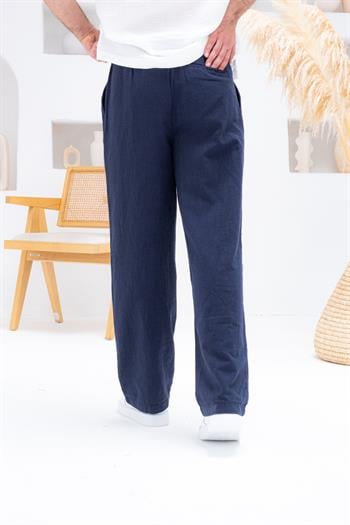 Kemer Detaylı Keten Baggy Pantolon (JGL31)