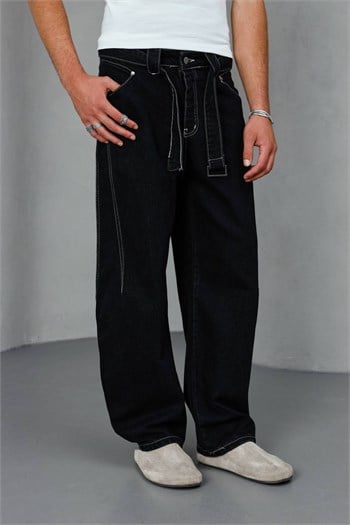 Kemerli Baggy Jean Pantolon (KOS68)
