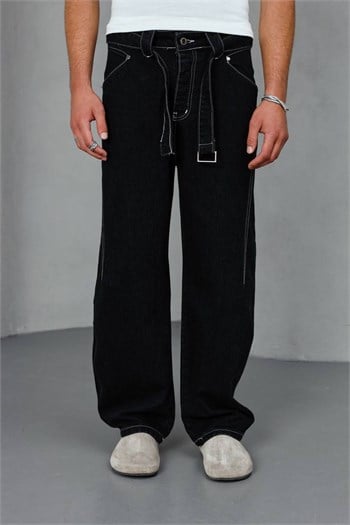 Kemerli Baggy Jean Pantolon (KOS68)