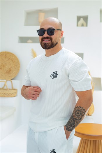 Kendinden Dokulu Nakış Detaylı Alt/Üst Takım(TKB55)