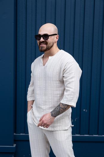 Keten Kumaş Alt/Üst Rahat Kalıp Takım (TKK04)