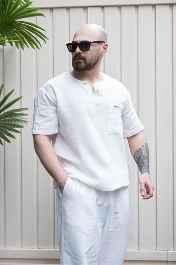 Keten Kumaş Bohem T-Shirt (TSB21)