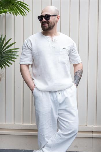 Keten Kumaş Bohem T-Shirt (TSB21)