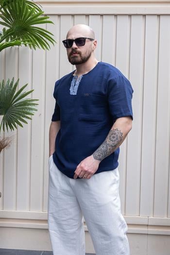 Keten Kumaş Bohem T-Shirt (TSL21)