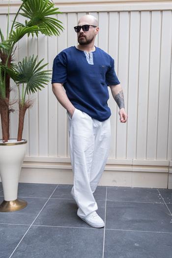 Keten Kumaş Bohem T-Shirt (TSL21)