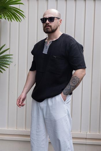 Keten Kumaş Bohem T-Shirt (TSS21)