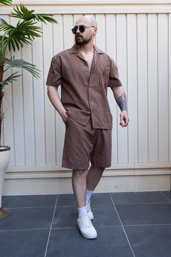 Keten Kumaş Şort/GömlekTakım (TKKA09)