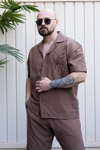 Keten Kumaş Şort/GömlekTakım (TKKA09)