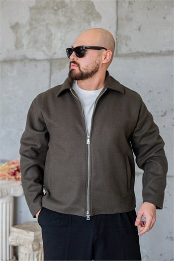Klasik Kesim Kaşe Kumaş Ceket (MEVY109)