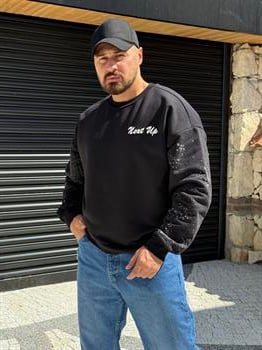 Kol Detaylı Üç İplik Oversize Sweatshirt (SVTS54)