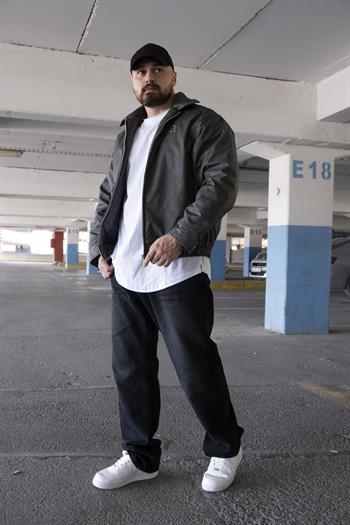 Kot Desenli Rahat Kalıp Deri Mont (MEVA06)