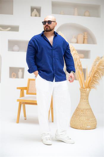 Krinkıl Kumaş Rahat Kalıp Gömlek (GML64)