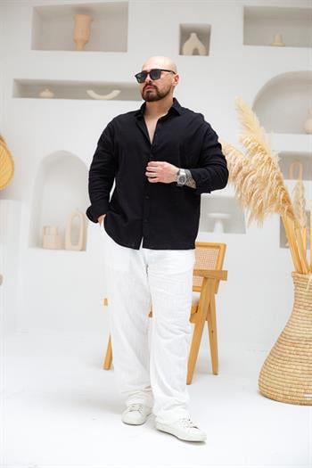 Krinkıl Kumaş Rahat Kalıp Gömlek (GMS64)