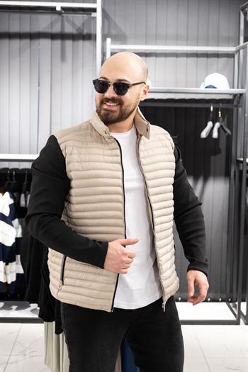 Kumaş Kol Detaylı Şişme Mont (MOKR05)