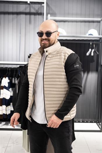 Kumaş Kol Detaylı Şişme Mont (MOKR05)