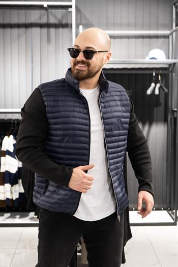 Kumaş Kol Detaylı Şişme Mont (MOL05)