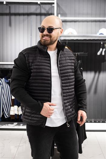 Kumaş Kol Detaylı Şişme Mont (MOS05)