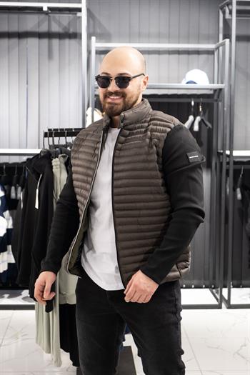 Kumaş Kol Detaylı Şişme Mont (MOH05)