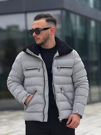 Kürklü Yakalı Şişme Mont (İGG14)