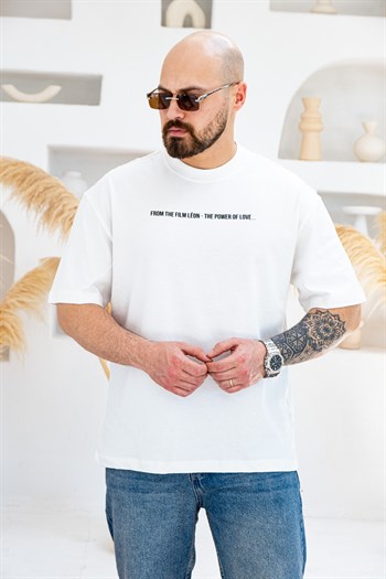 Leon & Mathilda Sırt Baskılı Oversize T-Shirt (TSB78)