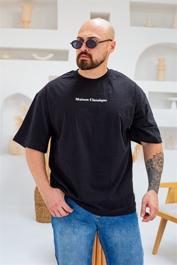 Maison Baskı Nakış Detaylı Oversize T-Shirt (TSS97)