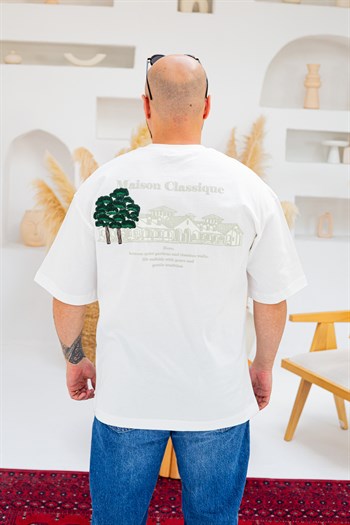 Maison Baskı Nakış Detaylı Oversize T-Shirt (TSB97)