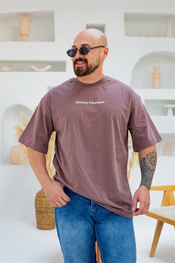Maison Baskı Nakış Detaylı Oversize T-Shirt (TSKA97)