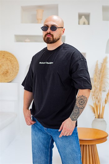 Maison Baskı Nakış Detaylı Oversize T-Shirt (TSS97)