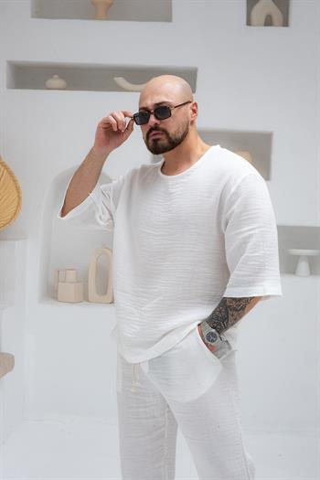 Müslin Kumaş Oversize Fakir Kol Alt Üst Takım (TKB35)